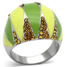 Load image into Gallery viewer, Rings for Women Silver Stainless Steel TK831 with Top Grade Crystal in Topaz
