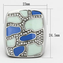 Load image into Gallery viewer, Rings for Women Silver Stainless Steel TK832 with Top Grade Crystal in Clear

