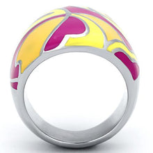 Load image into Gallery viewer, Rings for Women Silver Stainless Steel TK834 with Epoxy in Multi Color

