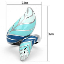 Load image into Gallery viewer, Rings for Women Silver Stainless Steel TK838 with Epoxy in Multi Color
