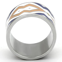 Load image into Gallery viewer, Rings for Women Silver Stainless Steel TK841 with Epoxy in Multi Color
