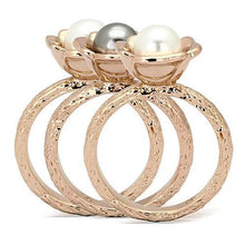 Load image into Gallery viewer, Silver Rings for Women Stainless Steel TK852 IP Rose Gold(Ion Plating) Stainless Steel Ring with Glass Bead in Multi Color
