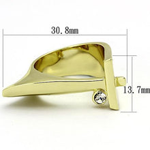 Load image into Gallery viewer, Gold Rings for Women Stainless Steel TK853 with Top Grade Crystal in Clear
