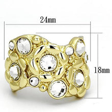 Load image into Gallery viewer, Gold Rings for Women Stainless Steel TK856 with Top Grade Crystal in Clear
