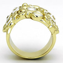 Load image into Gallery viewer, Gold Rings for Women Stainless Steel TK856 with Top Grade Crystal in Clear
