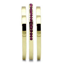 Load image into Gallery viewer, Gold Rings for Women Stainless Steel TK863 with Top Grade Crystal in Fuchsia
