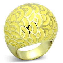 Load image into Gallery viewer, Gold Rings for Women Stainless Steel TK873 with Epoxy in Topaz
