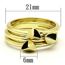Load image into Gallery viewer, Gold Rings for Women Stainless Steel TK876 with Epoxy in Jet
