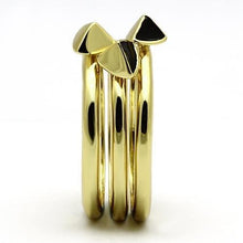 Load image into Gallery viewer, Gold Rings for Women Stainless Steel TK876 with Epoxy in Jet
