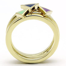 Load image into Gallery viewer, Gold Rings for Women Stainless Steel TK877 with Epoxy in Multi Color
