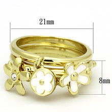 Load image into Gallery viewer, Gold Rings for Women Stainless Steel TK878 with Top Grade Crystal in Clear
