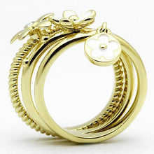 Load image into Gallery viewer, Gold Rings for Women Stainless Steel TK878 with Top Grade Crystal in Clear
