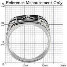 Load image into Gallery viewer, Rings for Men Silver Stainless Steel TK8X031 with AAA Grade Cubic Zirconia in Clear
