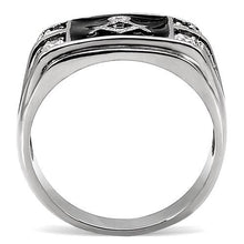 Load image into Gallery viewer, Rings for Men Silver Stainless Steel TK8X031 with AAA Grade Cubic Zirconia in Clear
