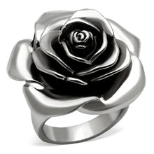 Load image into Gallery viewer, Rings for Women Silver Stainless Steel TK923 with Epoxy in Jet
