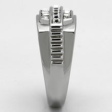 Load image into Gallery viewer, Rings for Men Silver Stainless Steel TK956 with Top Grade Crystal in Clear
