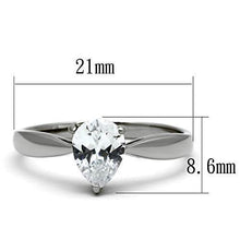 Load image into Gallery viewer, Silver Rings for Women Stainless Steel TK994 with AAA Grade Cubic Zirconia in Clear
