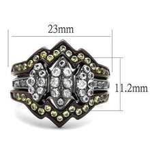 Load image into Gallery viewer, Womens Black Brown SIlver Ring Anillo Para Mujer y Ninos Kids 316L Stainless Steel Ring con Diamante Zirconia Cubica Bolzano - Jewelry Store by Erik Rayo
