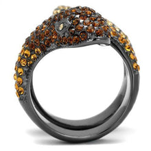 Load image into Gallery viewer, Womens Brown Snake Ring Anillo Para Mujer y Ninos Kids 316L Stainless Steel Ring con Piedra Crystal en Multicolor Padua - Jewelry Store by Erik Rayo
