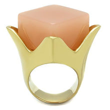 Load image into Gallery viewer, Womens Gold Ring Anillo Para Mujer y Ninos Unisex Kids 316L Stainless Steel Ring Synthetic Stone in Color Rosa Bellas - ErikRayo.com
